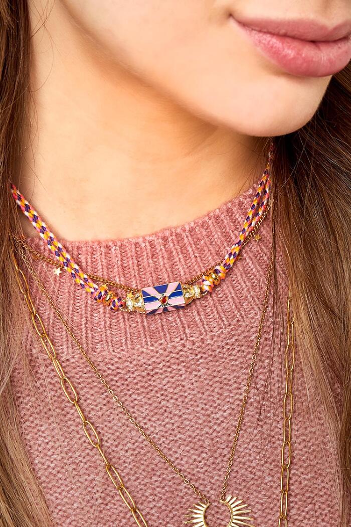 Necklace colorful bead Multi Copper Immagine3